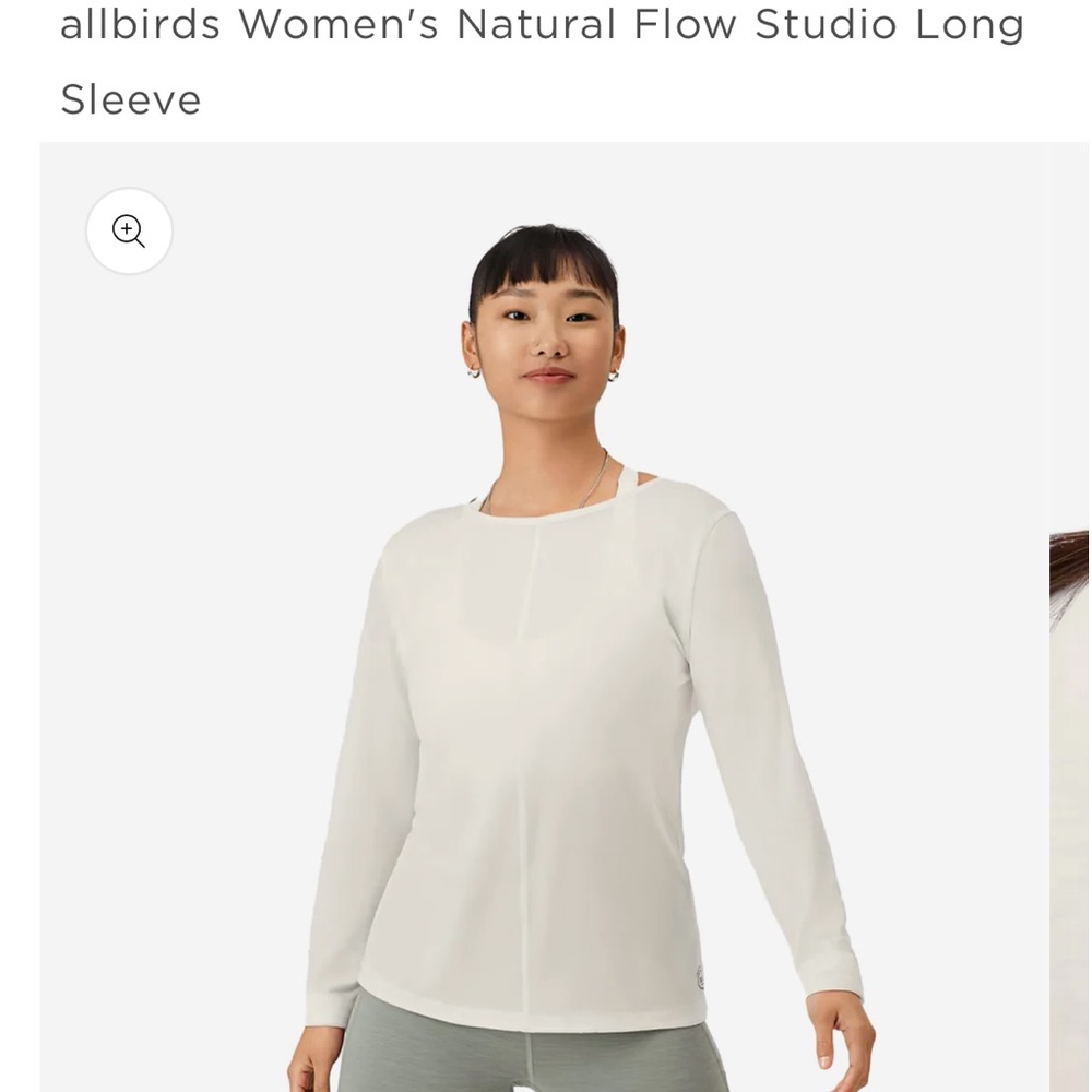NWT allbirds Natural Flow Studio Long Sleeve Tee